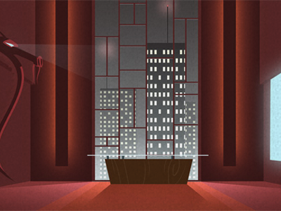 evil office illustration red vector