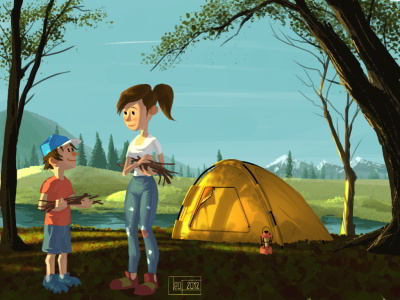 Campground 2 character design concept art quickie