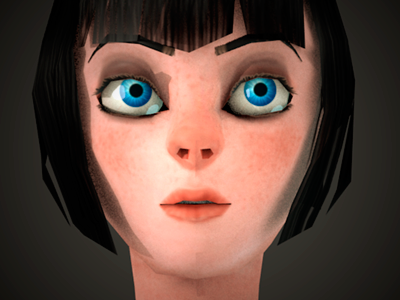 Ursula 3d expression lowpoly