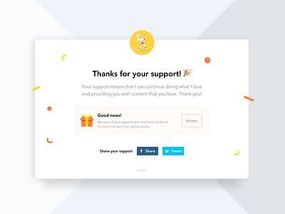 Thank you modal 100daychallenge buymeacoffee design ui ux