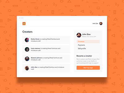 Supporter dashboard 100daychallenge buymeacoffee dashboad design product design settings supporter ui ux
