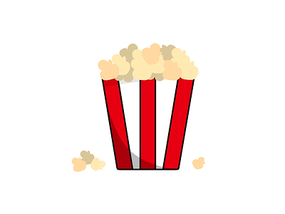 Popcorn 🍿 design food icon illustration popcorn snack vector