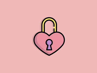 Lock 🔐 100dayschallenge branding design illustration lock lockdown lockup love product design unlock vector art vector illustration