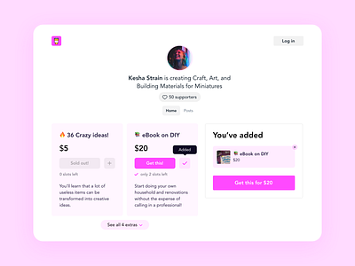 Landing page - Extras ⚡️
