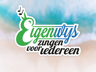 Logo Eigenwijs: singing teacher bird illustration lessons logo singing vector