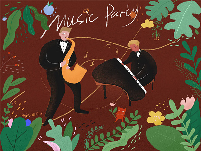 Forest Music Activities illustrations music party