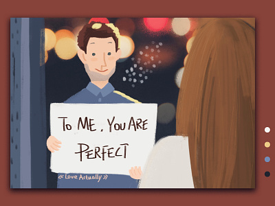 电影《真爱至上》Love Actually：To Me,You Are Perfect. christmas film illustrations movie