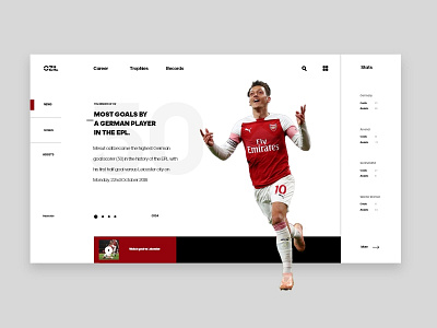 The Wizard adobexd design football ozil ui ux web