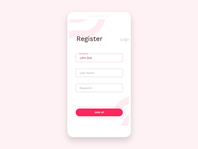 Sign Up page — WIP adobexd android dailyui form interface ios onboarding sign up ui ux