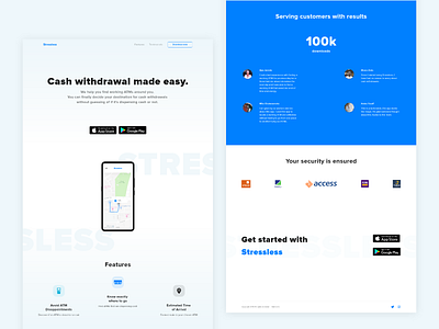 Stressless — Landing Page adobexd concept design landing page marketing ui ux web design