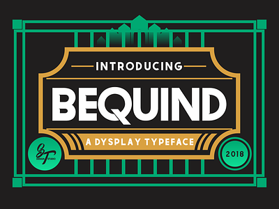 Bequind a dysplay typeface app branding icon illustration lettering logo type typography vector website