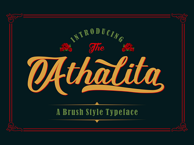 Athalita - Brush Font branding design lettering type typography