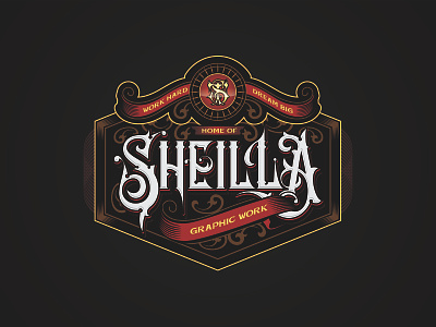 Sheilla Design Studio - Vintage Logo app art branding deco design hand lettering font illustration lettering logo type typography vector