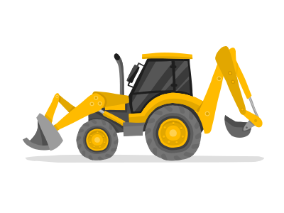 digger digger excavator illustration