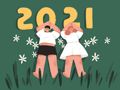 2021 calendar design illustration