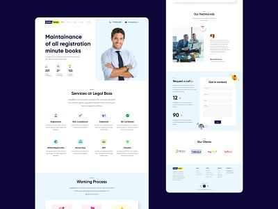 Website Landing Page 2020 design 2020 trend blue colorful design landingpage minimal plain ui uidesign uiux ux website