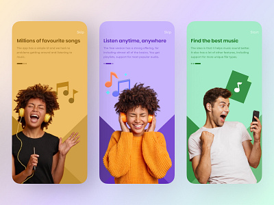 Music App Onboarding Screens