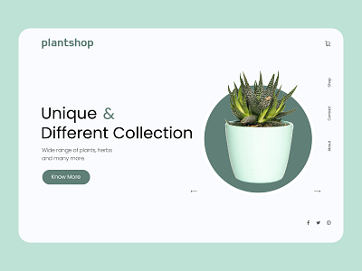 Plantshop Screen Design 2019 trends abstract adobe adobe xd android art branding clean clean ui design flat illustration logo ui ux vector web