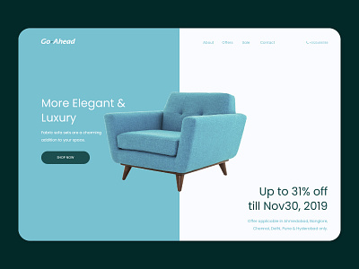 Goahead Landing page 2019 trends abstract adobe app blue clean design graphic minimal photo simple social ui uiux ux ui uxdesign webdesign website