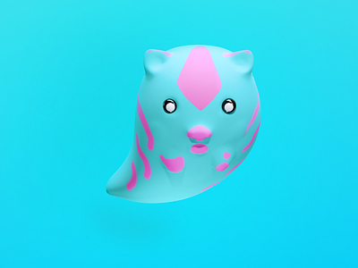 Ghost Cat 3D 3d animals cat ghost render