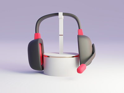 Headphones 3D 3d blender cine cinema4d headphones modeling