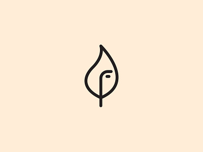 Gaja Proff Logo eco face leaf logo minimal