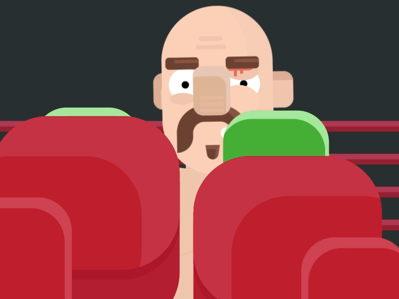 Boxing Night GIF boxing character fight gif illustration night punch