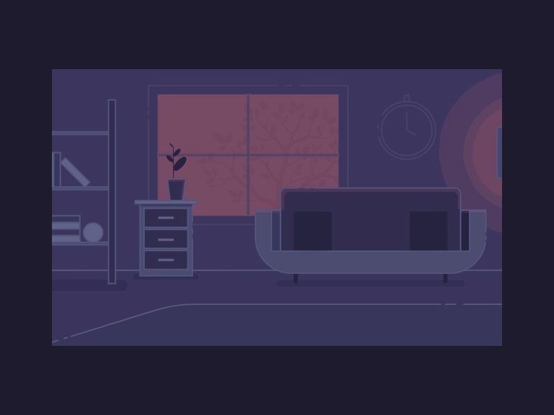 Room GIF animation crypto gif purple room scene sofa