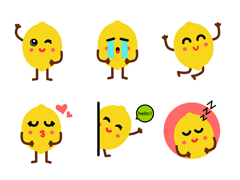 Lemon Emotes Lemon emoji bag by jiang on Dribbble