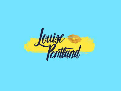 Louise Pentland Logo branding design graphics kiss logo logomark script studio typography youtube