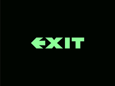 Exit! branding design icon illustration illustrator logo minimal type typography vector