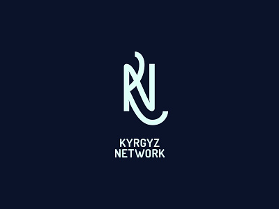 Kyrgyz Network branding design icon logo minimal type typography
