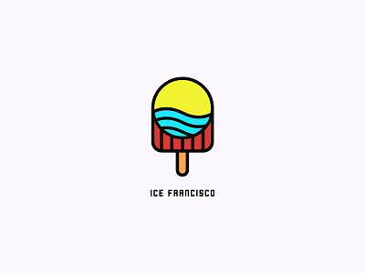 Ice Francisco ice cream🍦😋 branding design icon logo minimal type typography