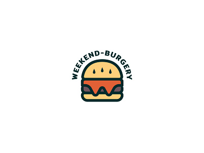 Weekend Burgery branding design icon logo minimal type typography