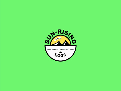 Sun-rising Eggs🍳 branding design icon logo minimal type typography