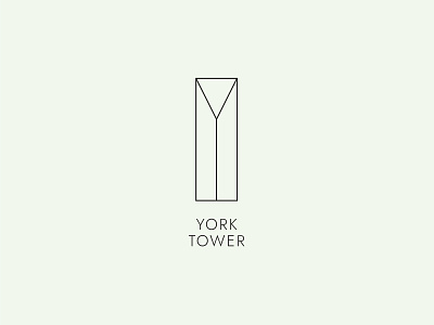 York Tower branding design icon logo minimal type typography