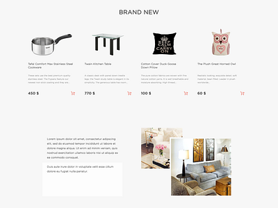 Home goods color design design goods home decor home design landing page design ui ui desgin web