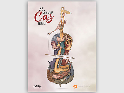 Izmir Caz Festivali Afişi afiş caz design festival illustration izmir jazz poster