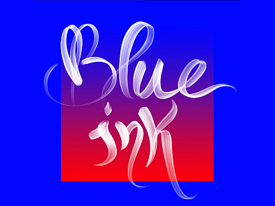 Blue Ink c gradient illustration illustrator lettering typedesign typography