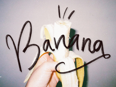 Banana in the 90's banana illustration ipad lettering photography procreate typedesign typography vintage