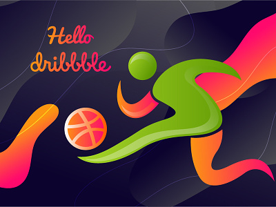 Hello Dribble branding clean clean design design icon illustration logo ui vector