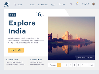 Travel page clean design landing page minimal travel