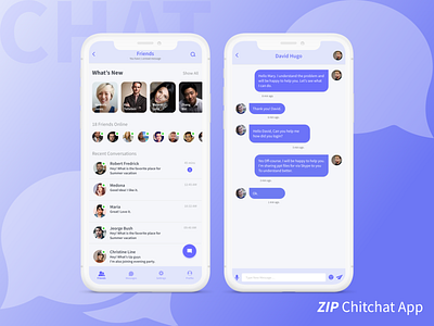Chatting App app chat app chatting clean design messaging app minimal ui ux