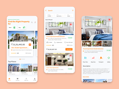 property app 3x clean design design minimal property app real state app ui ux