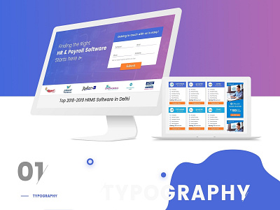 Hrms Landing Page branding design illustration typography ui ux vector web website