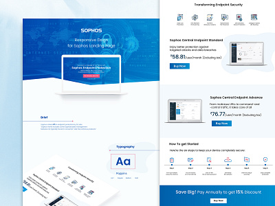 Sophos Antivirus Landing Page design icon illustration logo minimal sophos typography ui ui ux design ux vector web