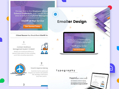 Xite Emailer design icon illustration type typography ui ui ux design ux vector web