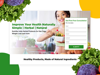 Nutrilite India Landing Page design landing page logo type typography ui ui ux ui ux design ui design ui ux design ux vector website