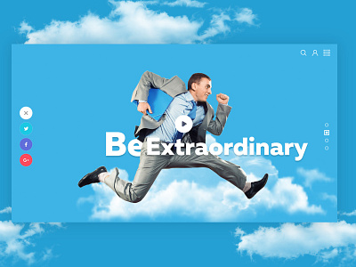 Be Extraordinary design flat landing page minimal type typography ui ui design ui ux design ux vector web website