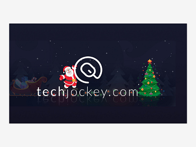 Christmas Creative brand design icon illustration software company techjockey.com vector